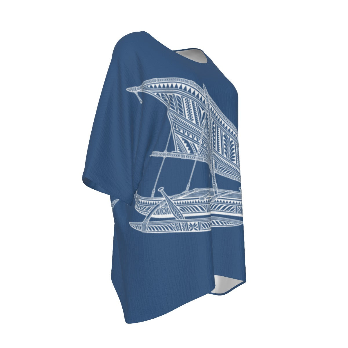 Va'a Tatau Tunic Tee Blue