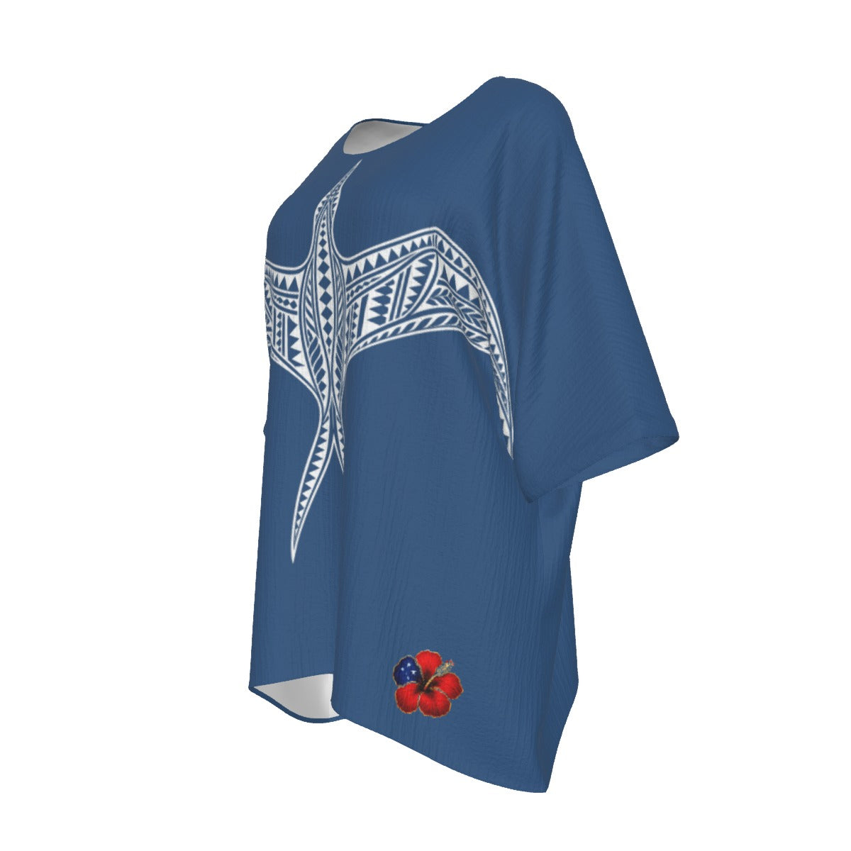 Frigate Bird Tatau Tunic Tee Blue