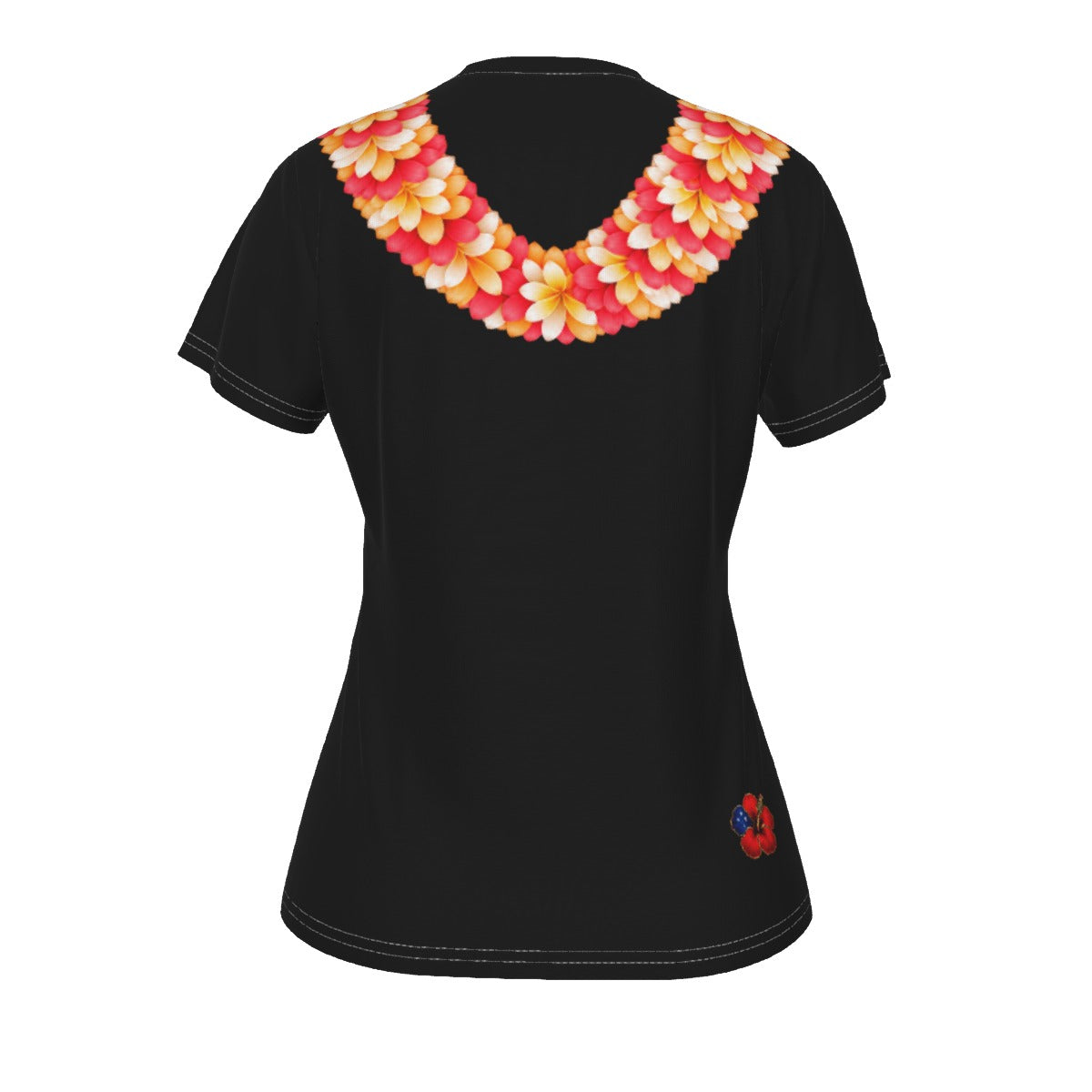 Sunset Carnation Lei Tee Black