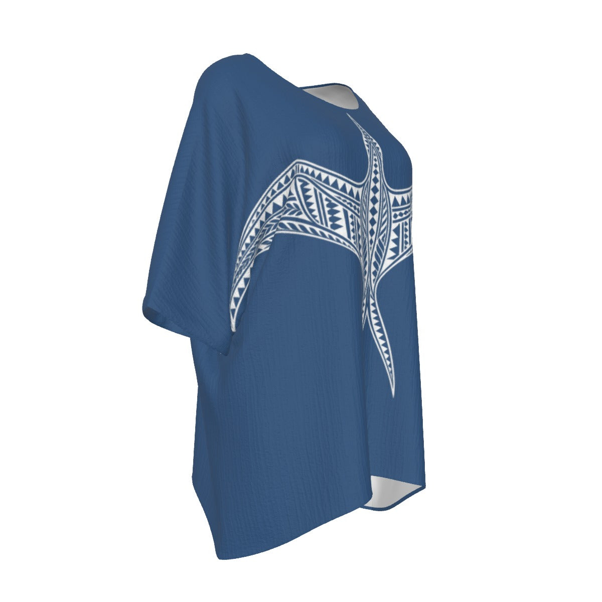 Frigate Bird Tatau Tunic Tee Blue